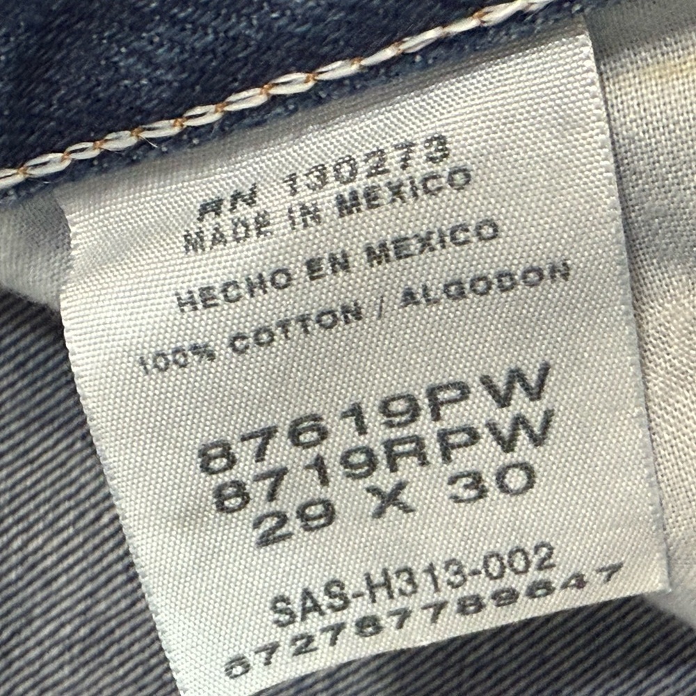 Wrangler Rustler Dark Blue Wash Denim Jeans Men’s Size 29 x 30 - Picture 6 of 7